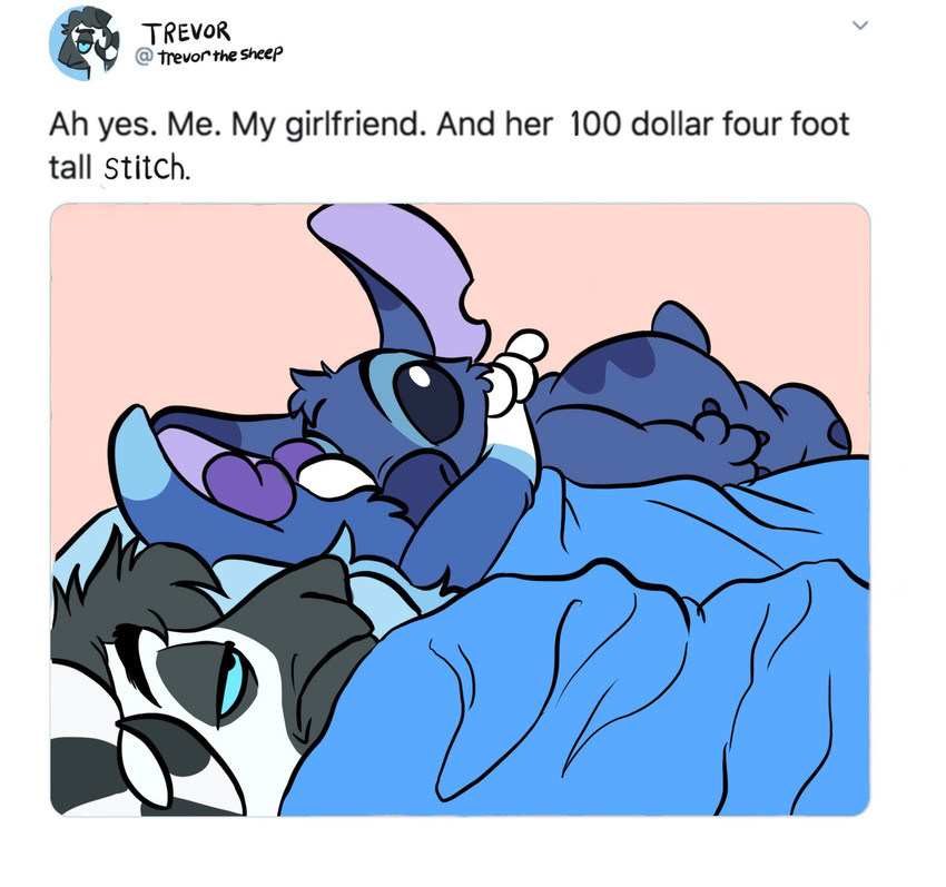 crystal, stitch, and trevor winters (ah yes. me. my girlfriend. and etc) created by creativecrystal