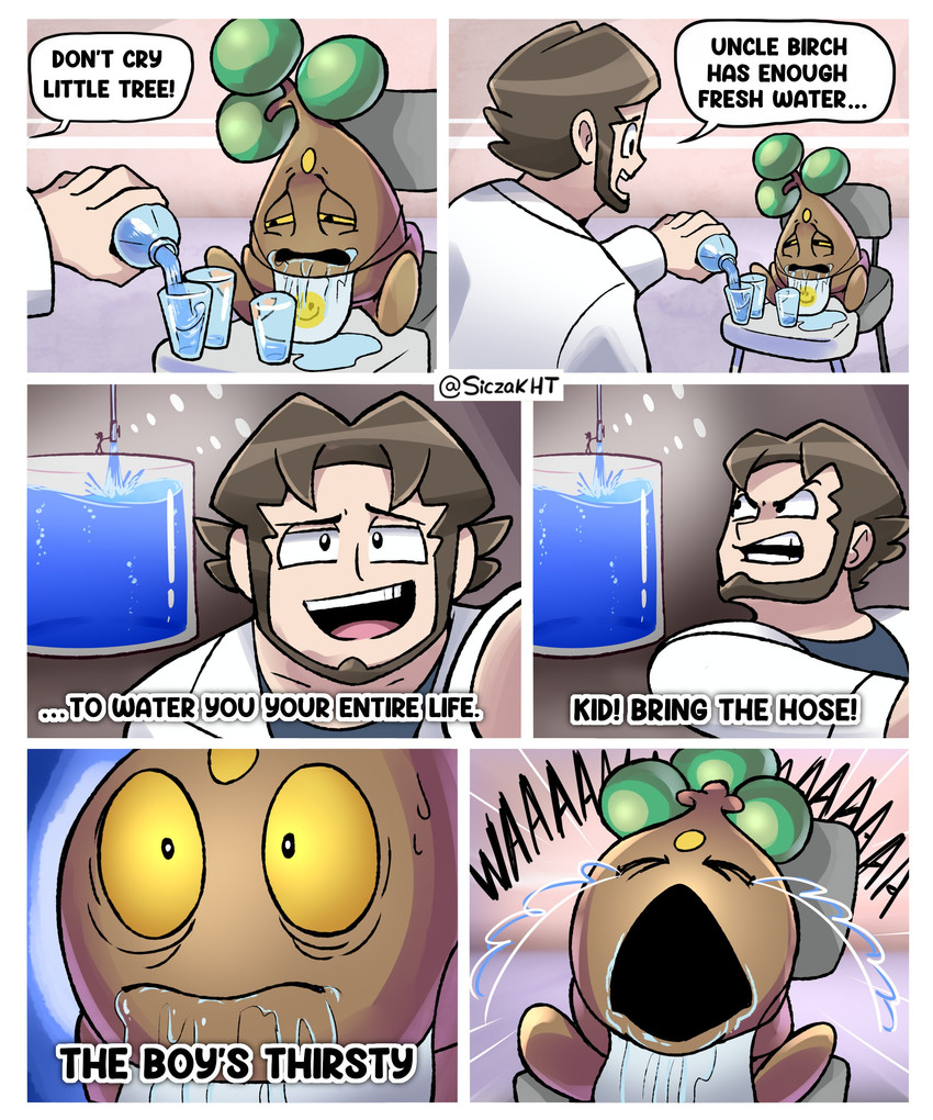 professor birch (don't cry little monster (meme) and etc) created by siczak