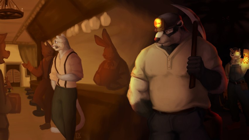 background character, feng yaolin, nikolai krol, and samuel ayers (the smoke room and etc) created by lex1art