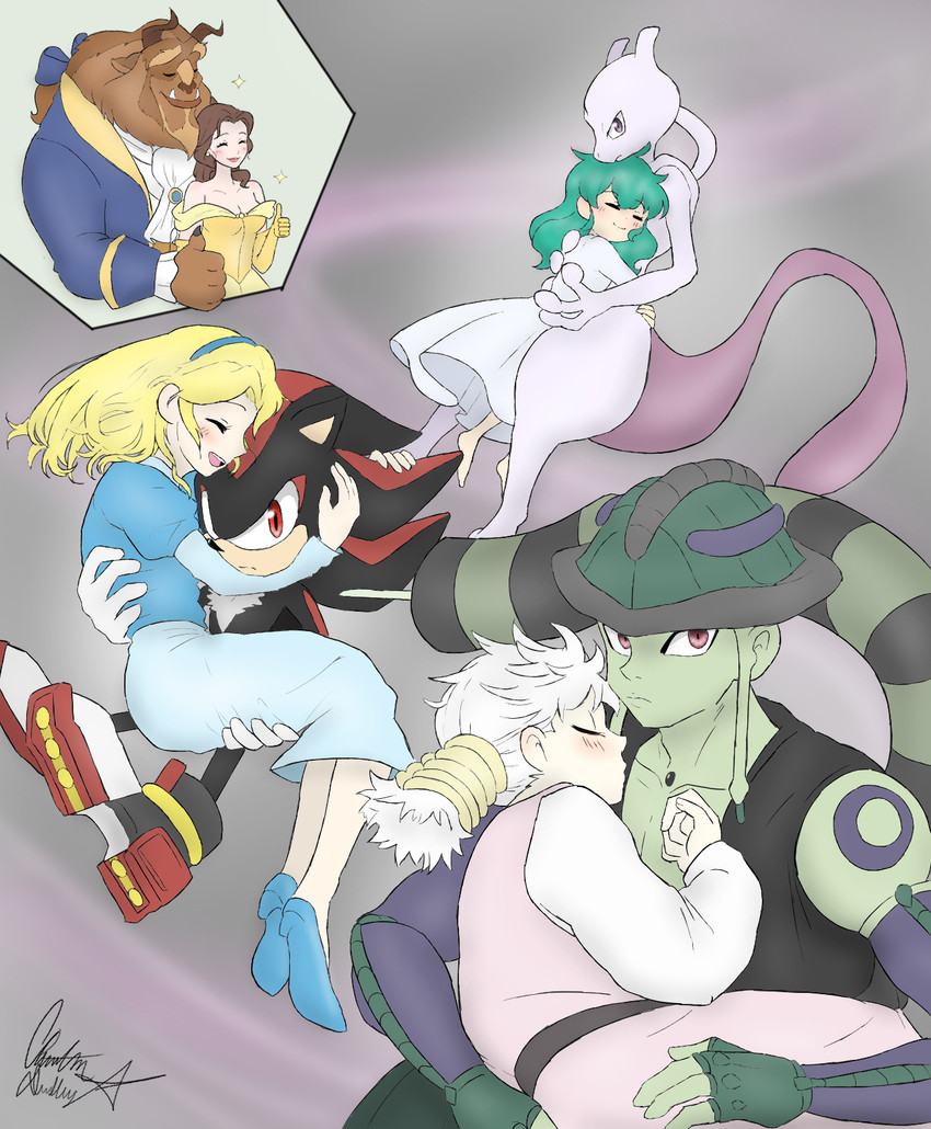 belle, komugi, shadow the hedgehog, amber, beast, and etc (sonic the hedgehog (series) and etc) created by chris-thekid