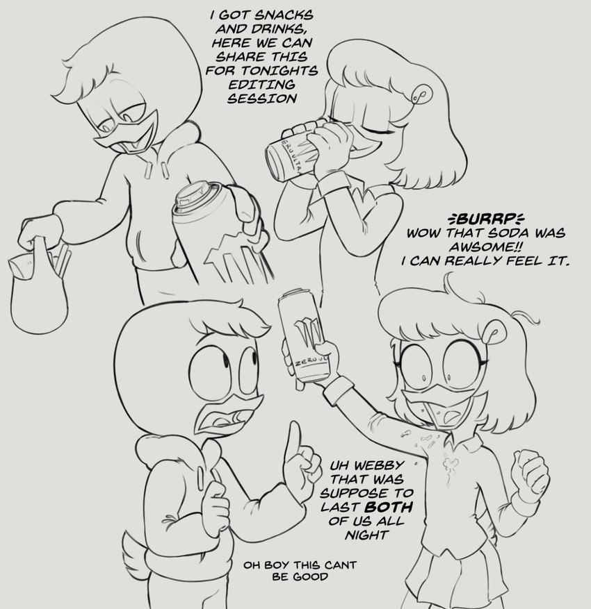 louie duck and webby vanderquack (ducktales (2017) and etc) created by drockdraw