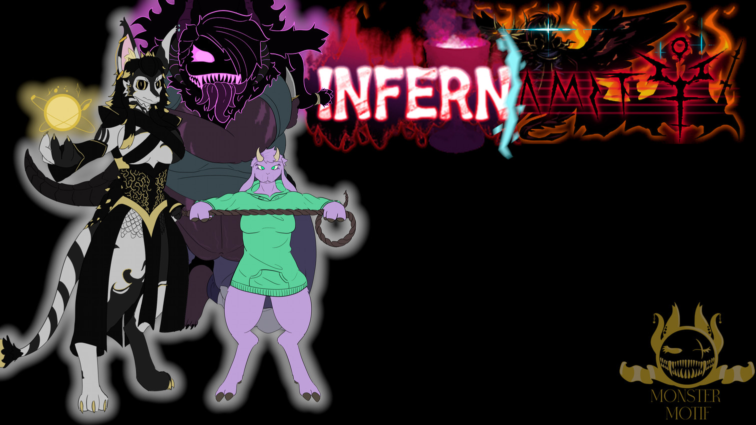 eris marigold and magdalene choires (calamity (terraria mod) and etc) created by monstermotif