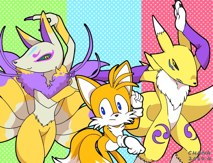 kyubi and miles prower (keep your hands off eizouken! and etc) created by chana