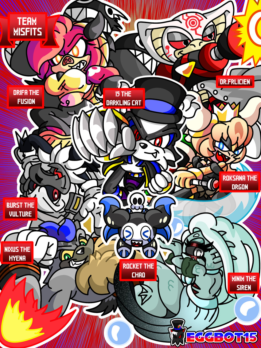 dr. frlicien, rocket, burst, drifa, minim, and etc (sonic the hedgehog (series) and etc) created by eggbot15