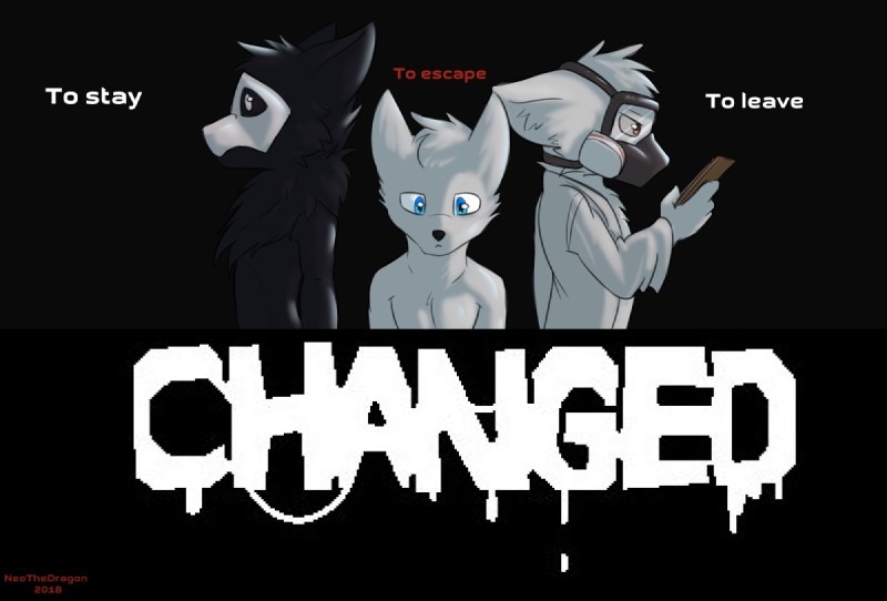dr. k, lin, and puro (changed (video game)) created by neo goldwing (artist)
