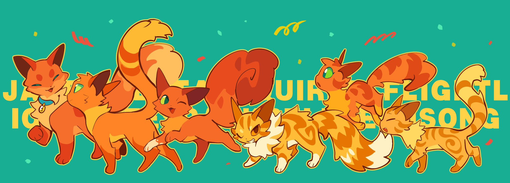 squirrelstar, lionblaze, sparkpelt, fernsong, firestar, and etc (warriors (book series)) created by rehtaef409