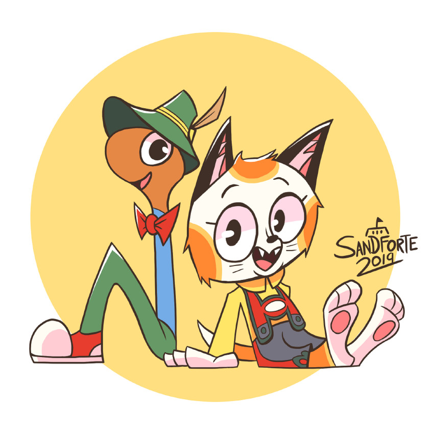 huckle cat and lowly worm (the busy world of richard scarry) created by sandforte