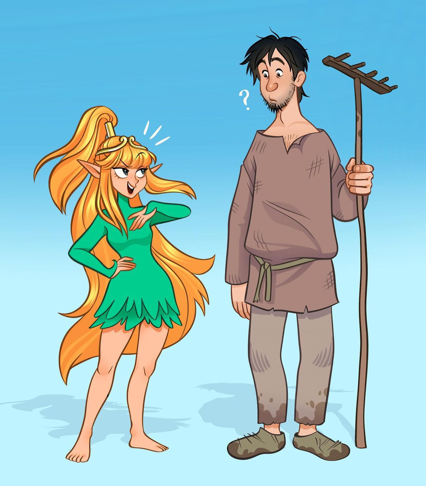 elf and human (elf comic) created by riley quinn art