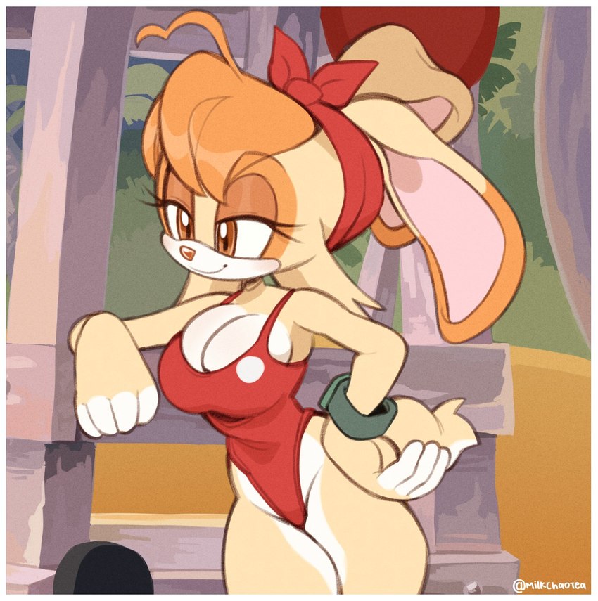 lifeguard and vanilla the rabbit (sonic the hedgehog (series) and etc) created by milkchaotea and punkinbuu