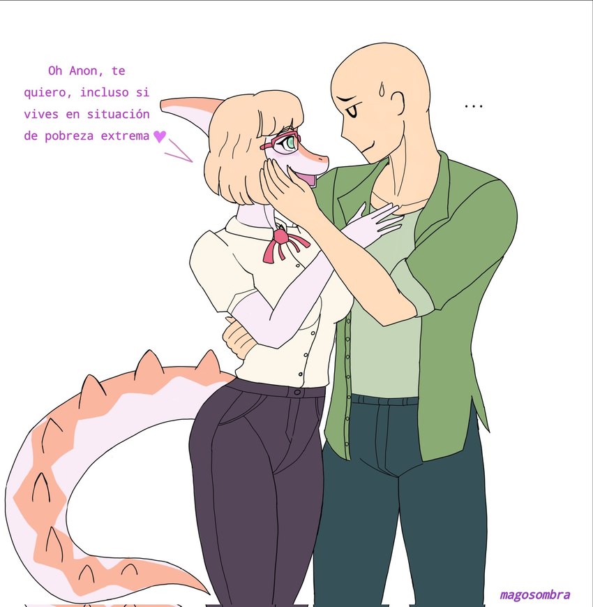 anon and naomi (goodbye volcano high and etc) created by magosombra