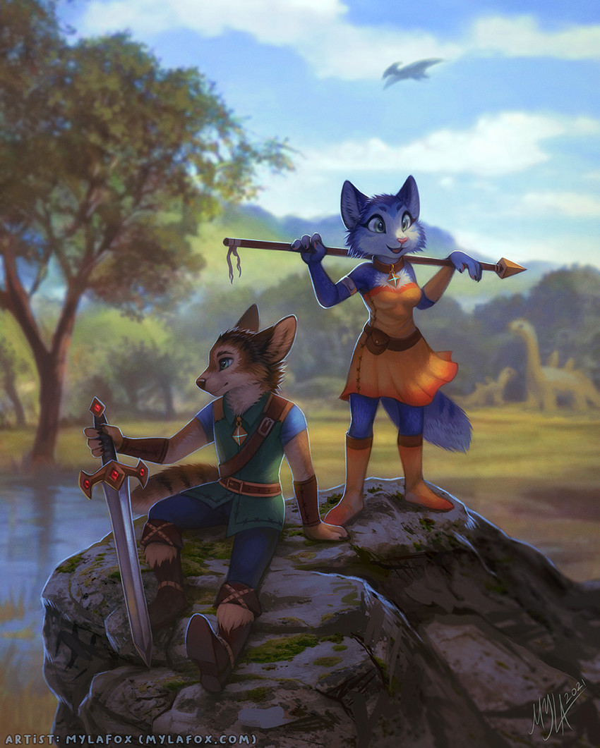 krystal and sabre (dinosaur planet and etc) created by mylafox