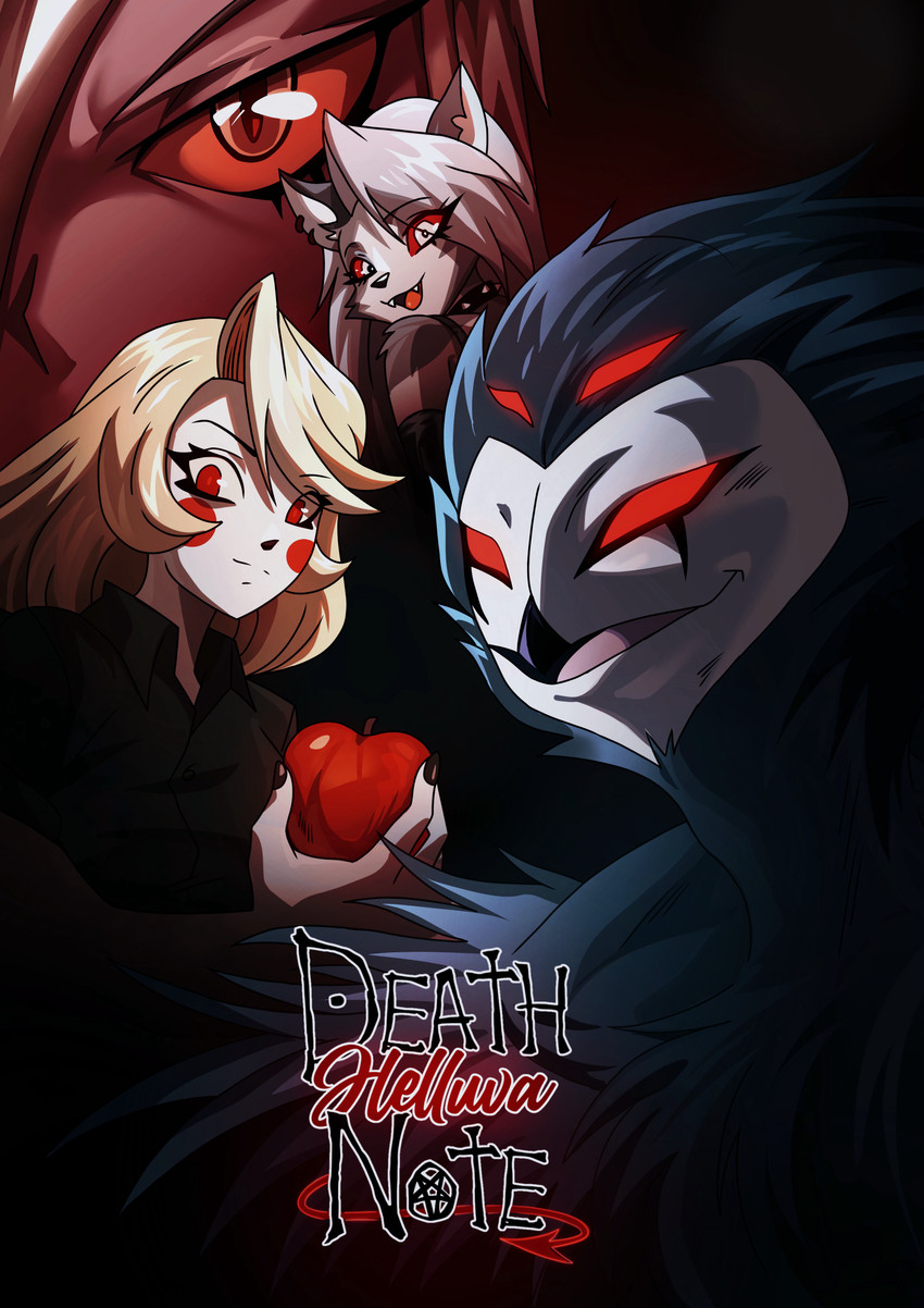 charlie morningstar, loona, lute, and stolas (hazbin hotel and etc) created by kato777