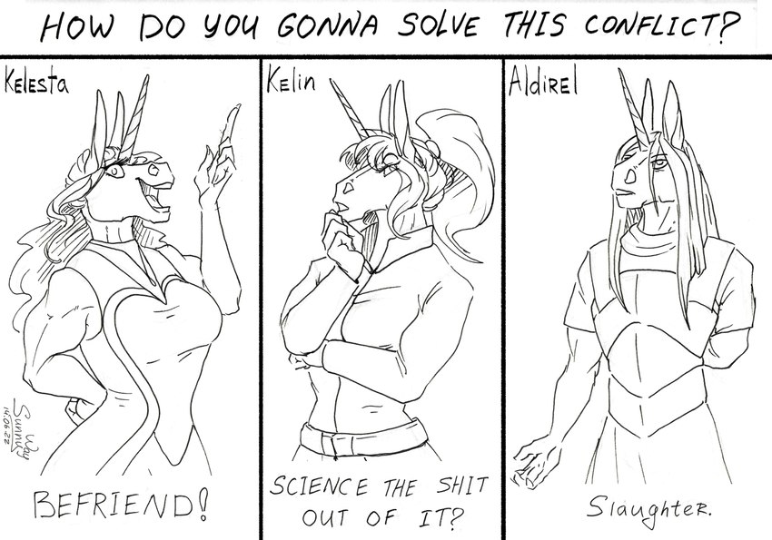 celestin, kelesta, and kelin (mythology) created by sunny way