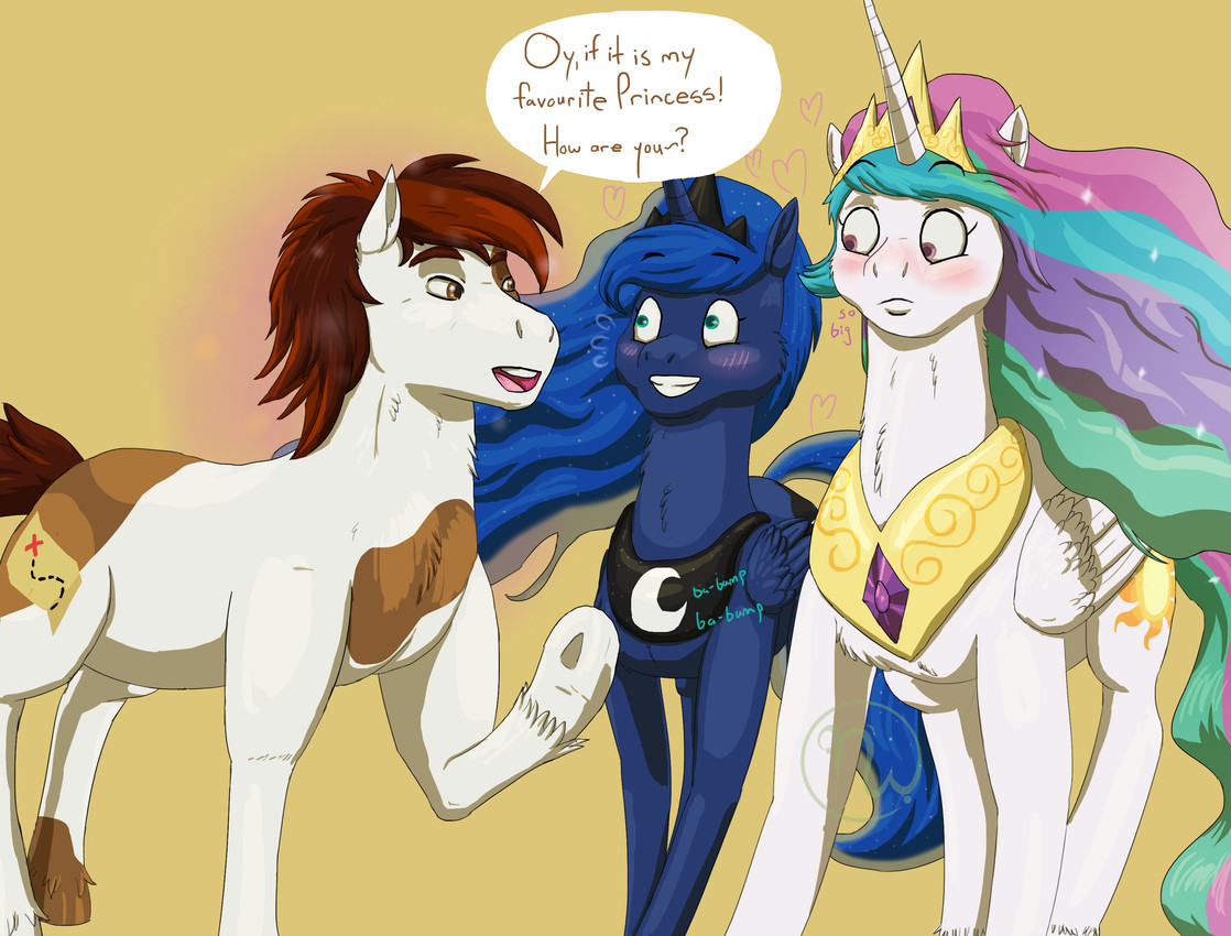 pipsqueak, princess celestia, and princess luna (friendship is magic and etc) created by skywater