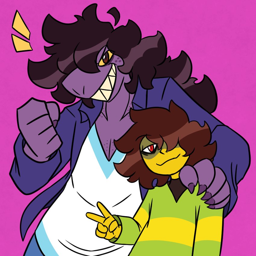 kris and susie (undertale (series) and etc) created by nerdyreindeer