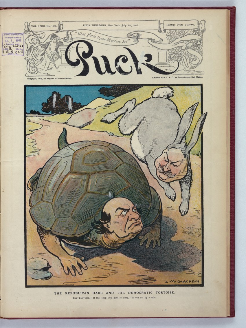 william bryan and william howard taft (the tortoise and the hare and etc) created by louis glackens