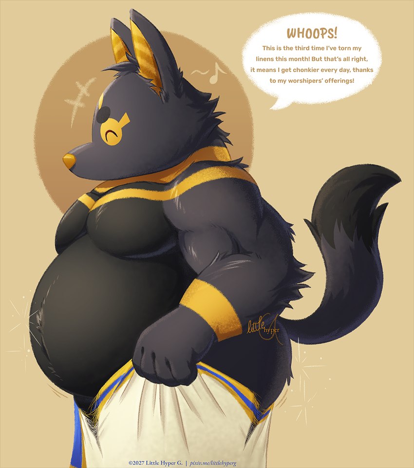 anubis and chonk unabis (middle eastern mythology and etc) created by littlehyper
