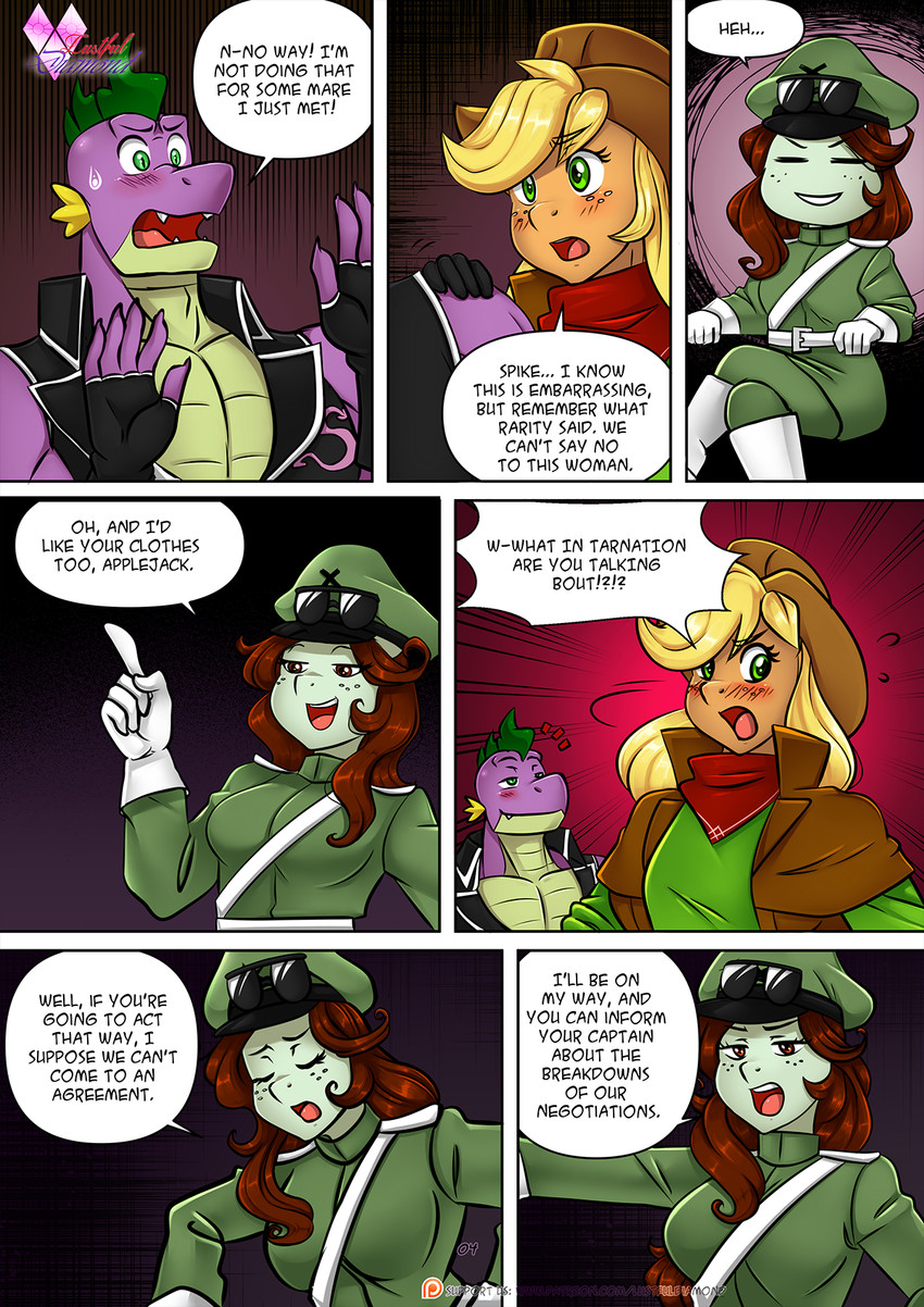 applejack and spike (friendship is magic and etc) created by pia-sama