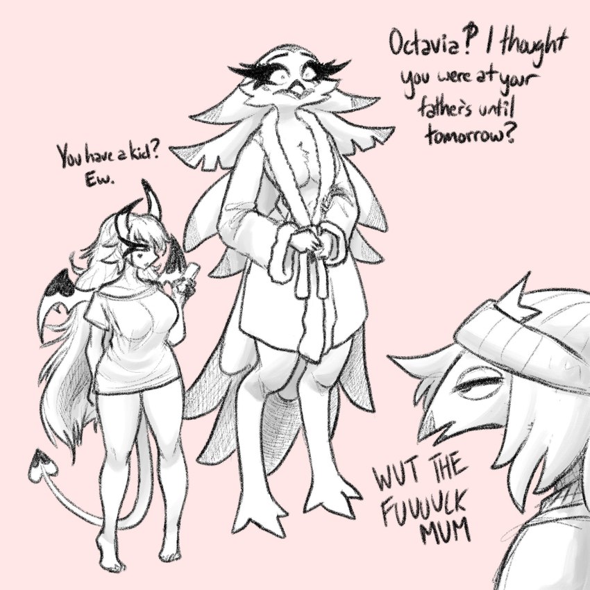 octavia, stella, and verosika mayday (helluva boss) created by cinnamon (artist)