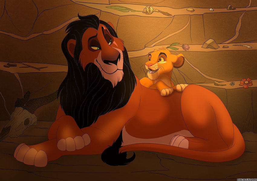 scar and simba (the lion king and etc) created by backlash91