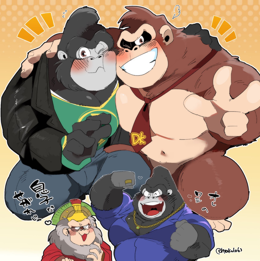 big daddy, cranky kong, donkey kong, and johnny (illumination entertainment and etc) created by hyaku (artist)