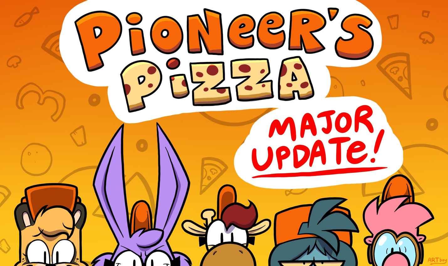 chuckles panglin, grudge labunny, gustava collolungo, lizzy rattington, and spazz mccheetah (pioneer's pizza) created by anotherartboy