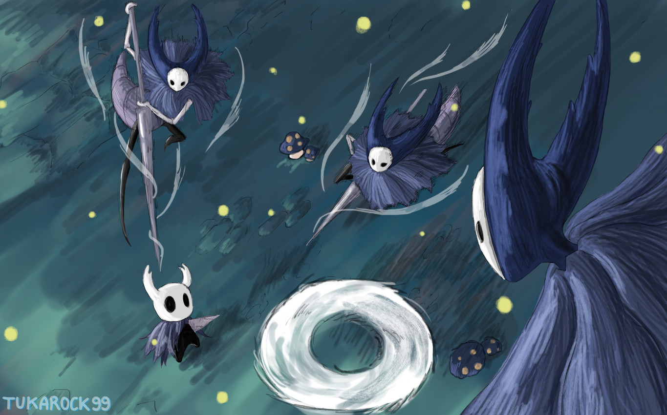 mantis lord and the knight (hollow knight and etc) created by tukarock
