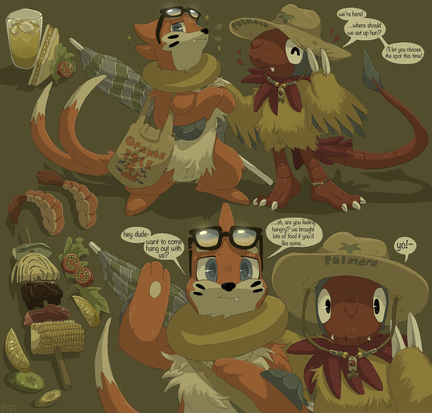 aerial explorer archen and marine explorer buizel (pokemon mystery dungeon and etc) created by qrnrr