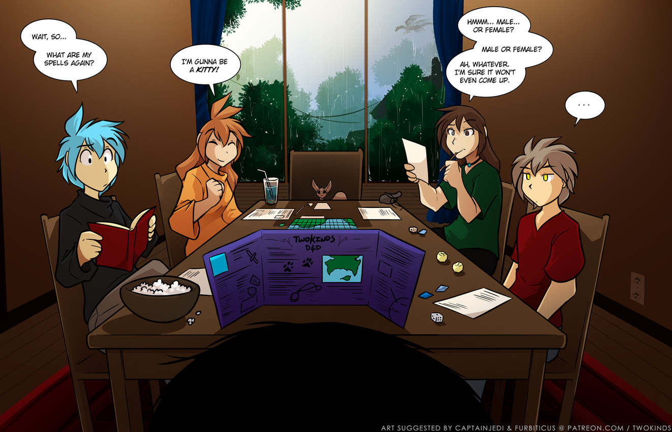 flora, keith keiser, mrs. nibbly, natani, and trace legacy (dungeons and dragons and etc) created by tom fischbach