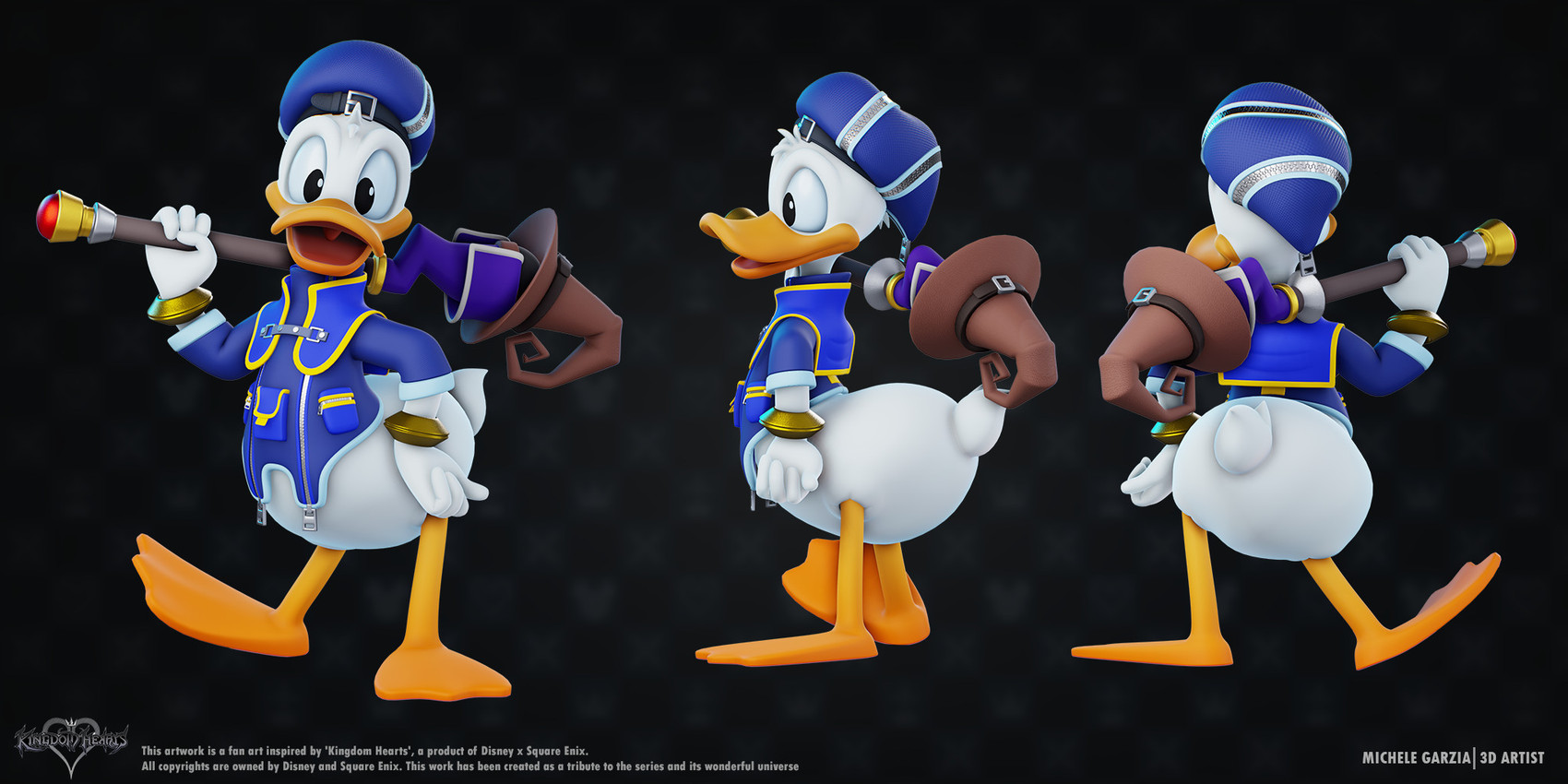 donald duck (kingdom hearts and etc) created by michele garzia