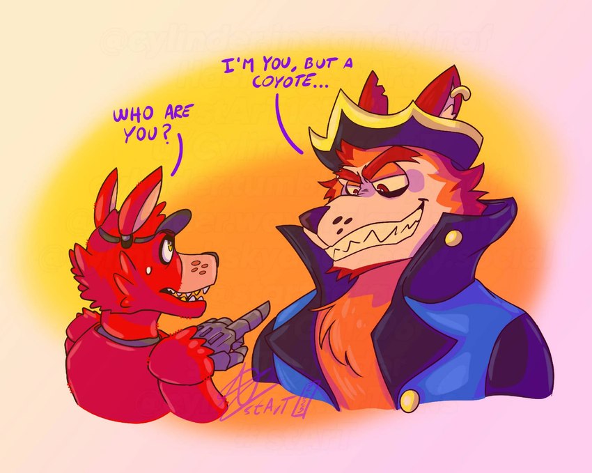 foxy and skurv the coyote (five nights at freddy's and etc) created by startcylinder