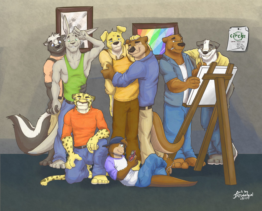arthur korsky, martin miller, taylor dooley, douglas pope, ken brassai, and etc (circles (comic)) created by jazcabungcal