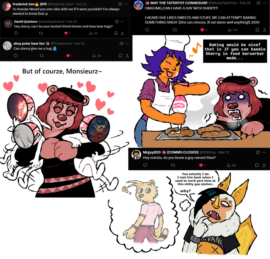 sherry bear and vranda von bat created by blarf022