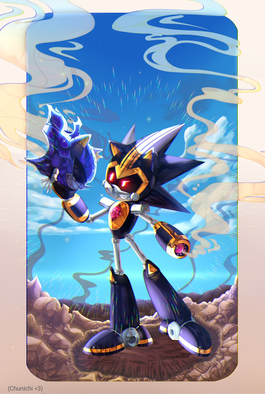 metal sonic and shard the metal sonic (sonic the hedgehog (archie) and etc) created by chunichi12
