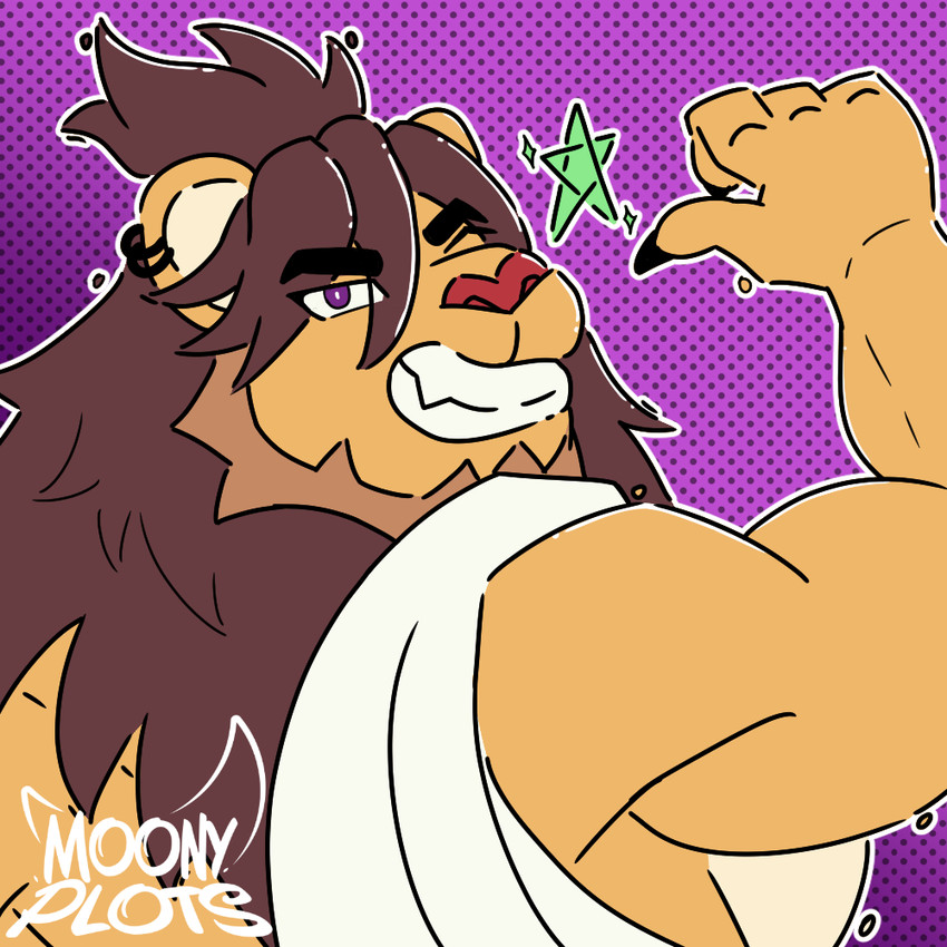andrew the lion created by moonyplots