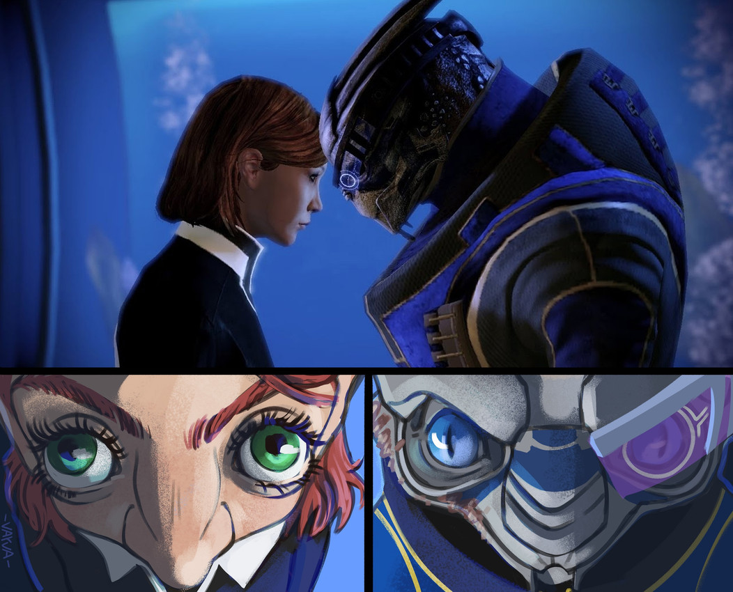 commander shepard and garrus vakarian (when youre close to me and etc) created by varva