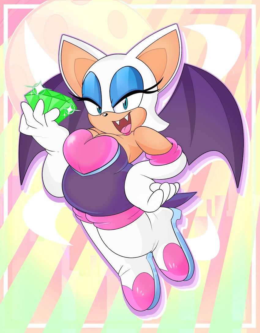 rouge the bat (sonic the hedgehog (series) and etc) created by drememoto
