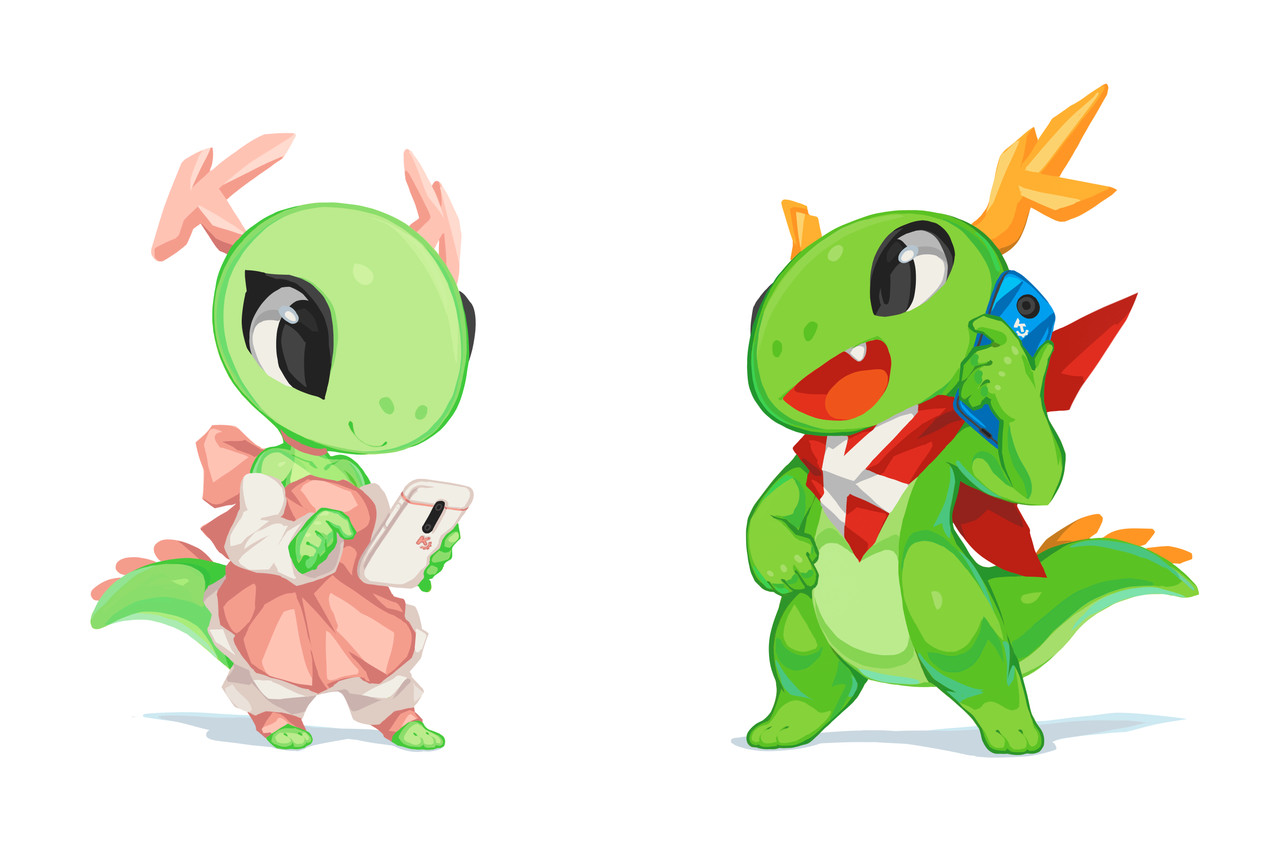 katie and konqi (mythology and etc) created by tyson tan