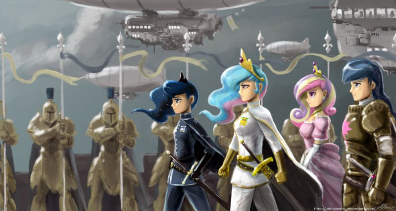 knights, princess cadance, princess celestia, princess luna, and shining armor (friendship is magic and etc) created by john joseco
