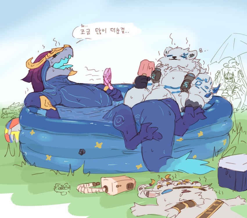 aurelion sol, galio, rengar, volibear, and warwick (league of legends and etc) created by sec bot m
