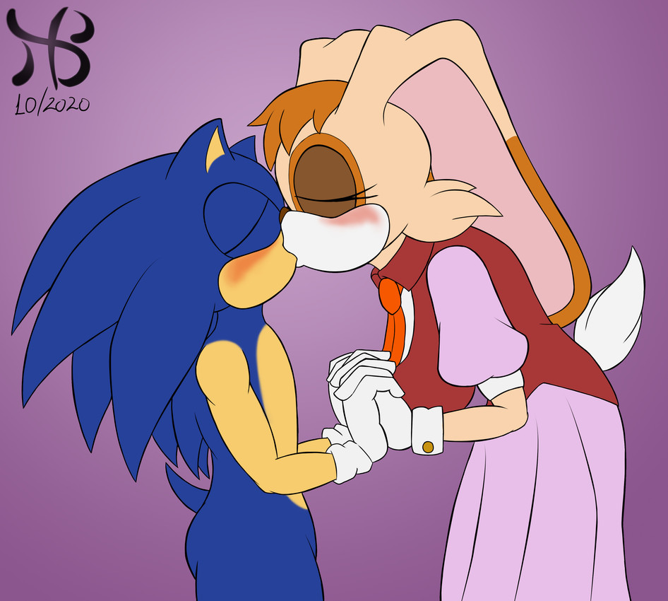 sonic the hedgehog and vanilla the rabbit (sonic the hedgehog (series) and etc) created by hiastobasement