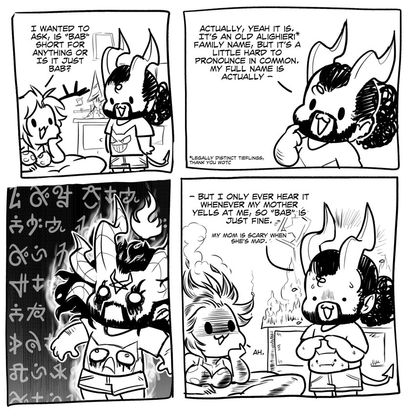demon prince babbus and gael (make a terrible comic day and etc) created by gaelfox