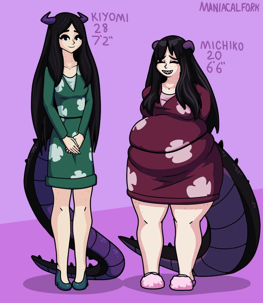kiyomi and michiko (mythology) created by maniacalfork