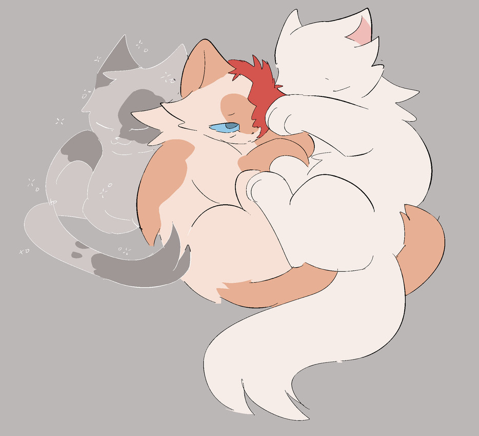 brightheart, cloudtail, and swiftpaw (warriors (book series)) created by bloowolfy