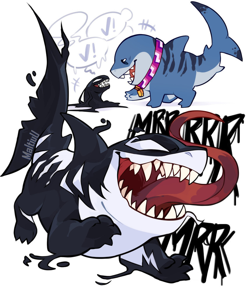 jeff the land shark and venom (marvel rivals and etc) created by maltiuu