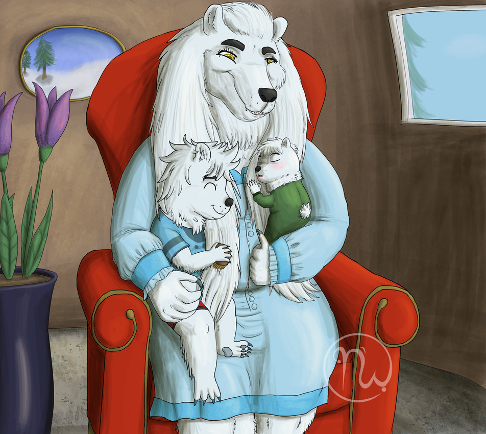 milla bearrison, sundra bearrison, and wilbur bearrison (eternal forwardness) created by skywater