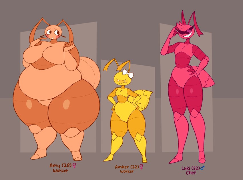 amber, amy, and luki created by dozighost