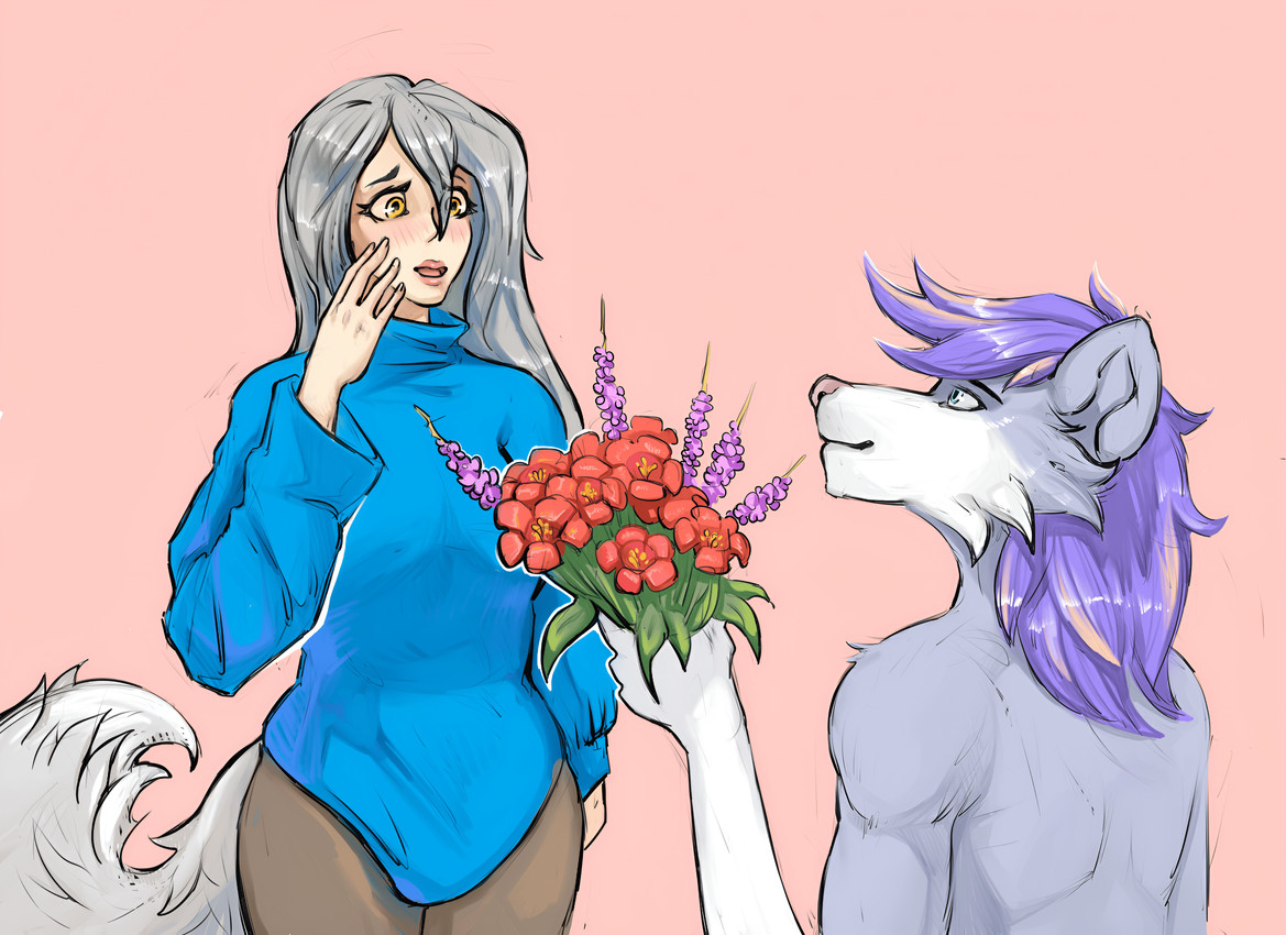 raine silverlock and sane (twokinds) created by burza