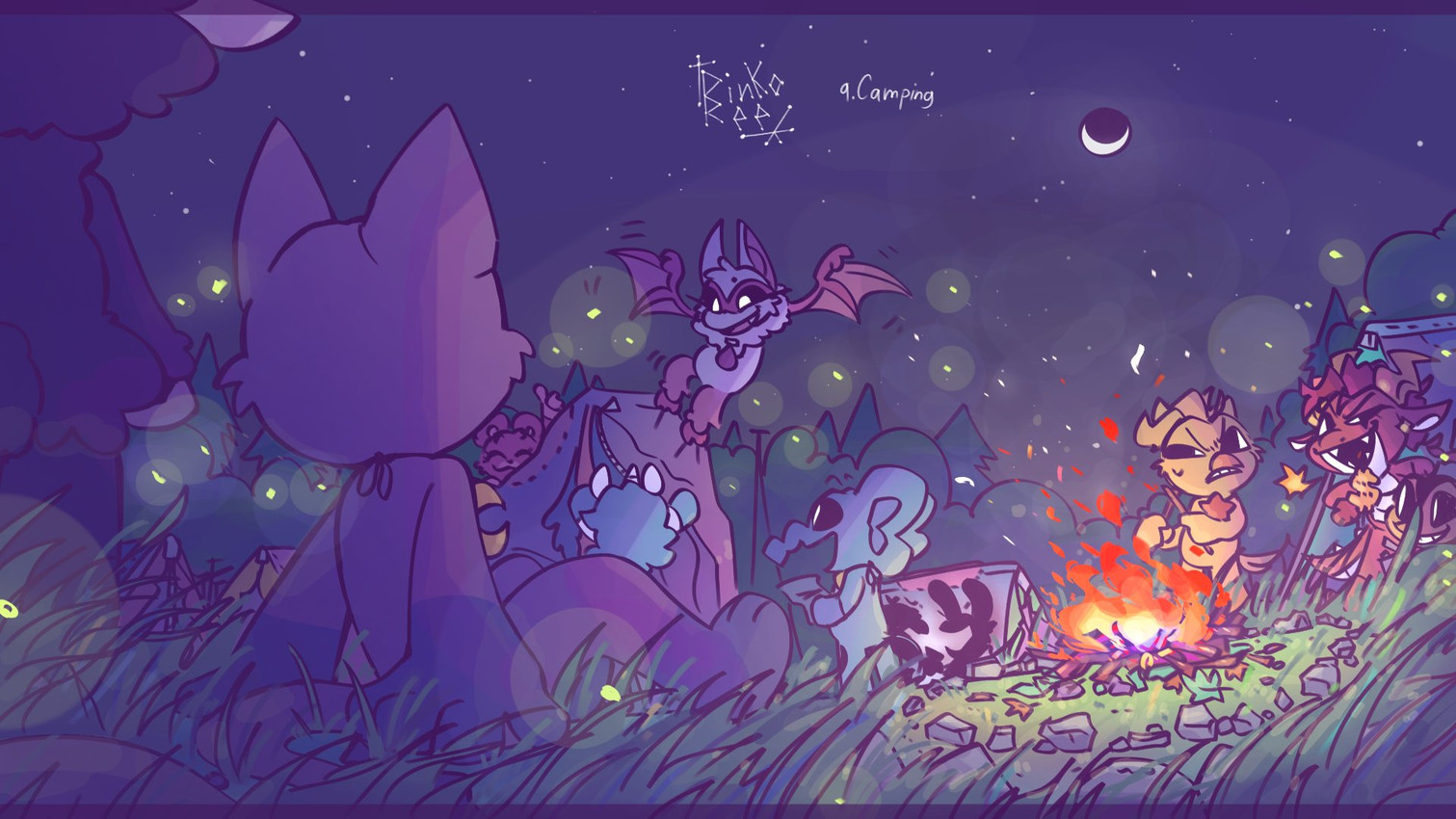 simon smoke, baba chops, icky licky, rabie baby, catnap, and etc (nightmare critters and etc) created by rinkoree