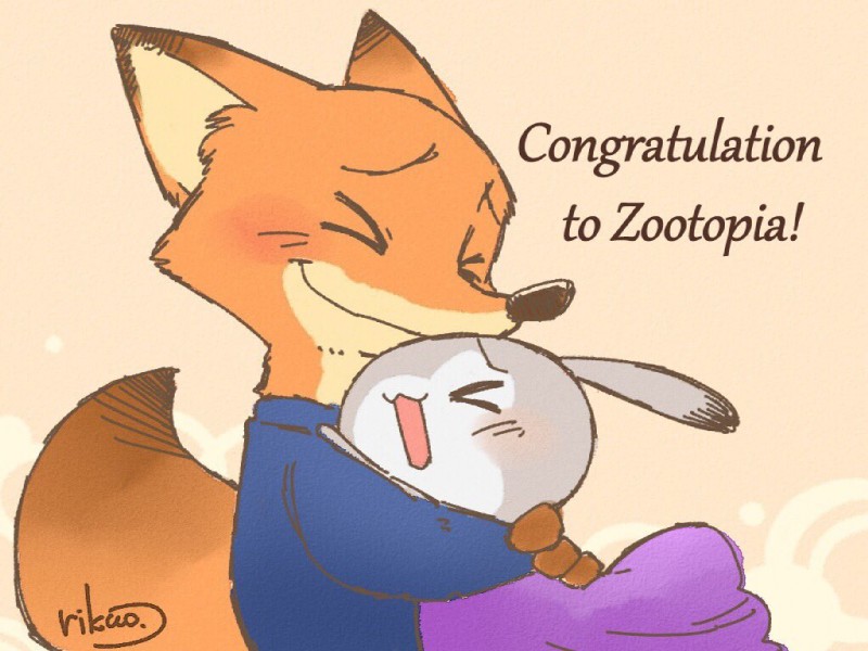 judy hopps and nick wilde (academy awards and etc) created by rikuo (artist)